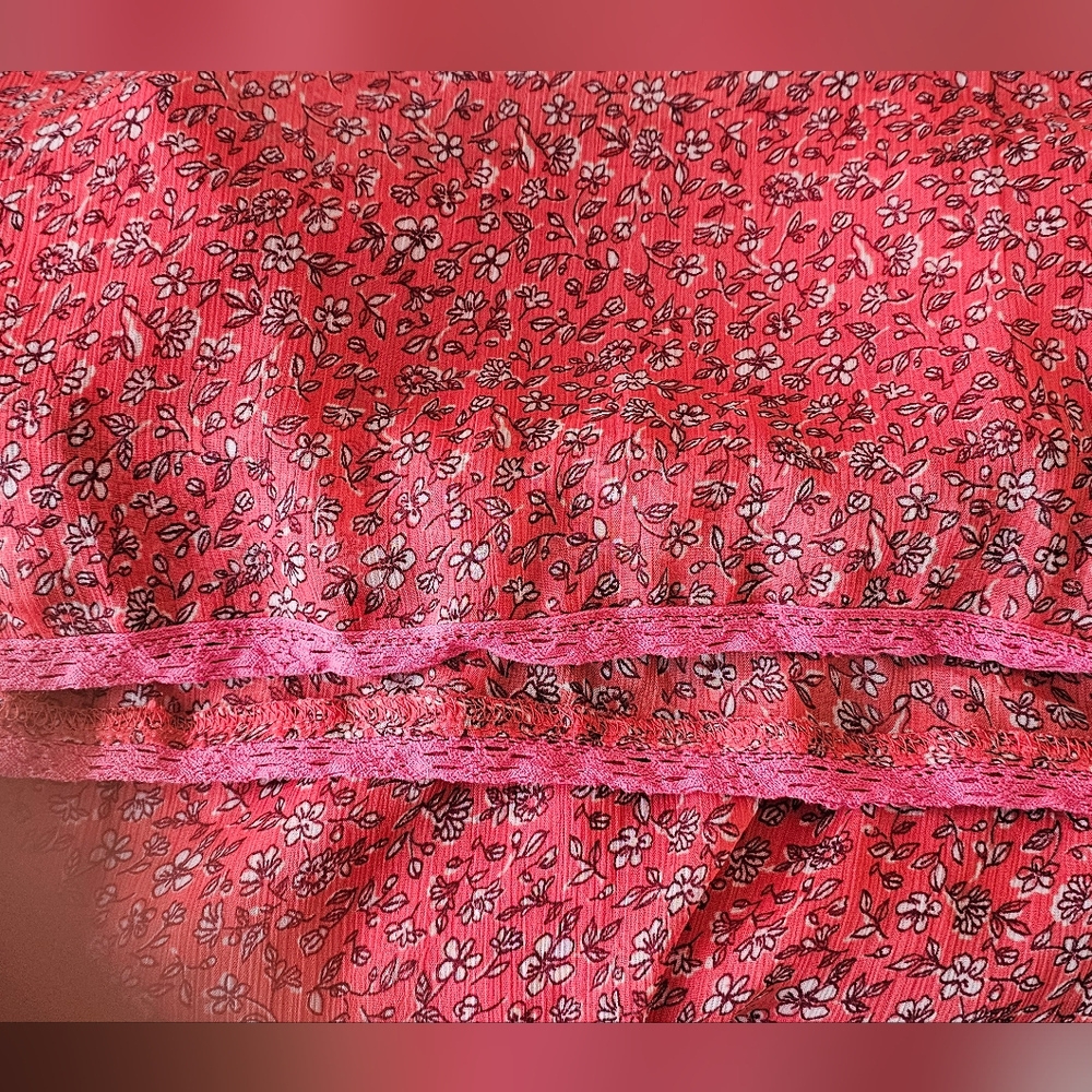 Abercrombie & Fitch mini dress red floral t-back . XSP Y - Picture 5 of 9